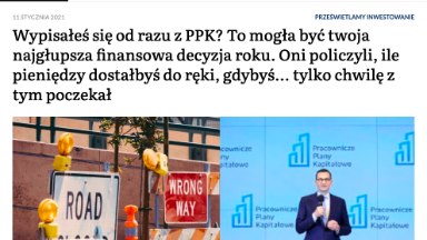 Zdjęcie artykułu Subiektywnie_o_finansach__Wypisanie_sie_z_PPK_to_najglupsza_decyzja_finansowa_roku