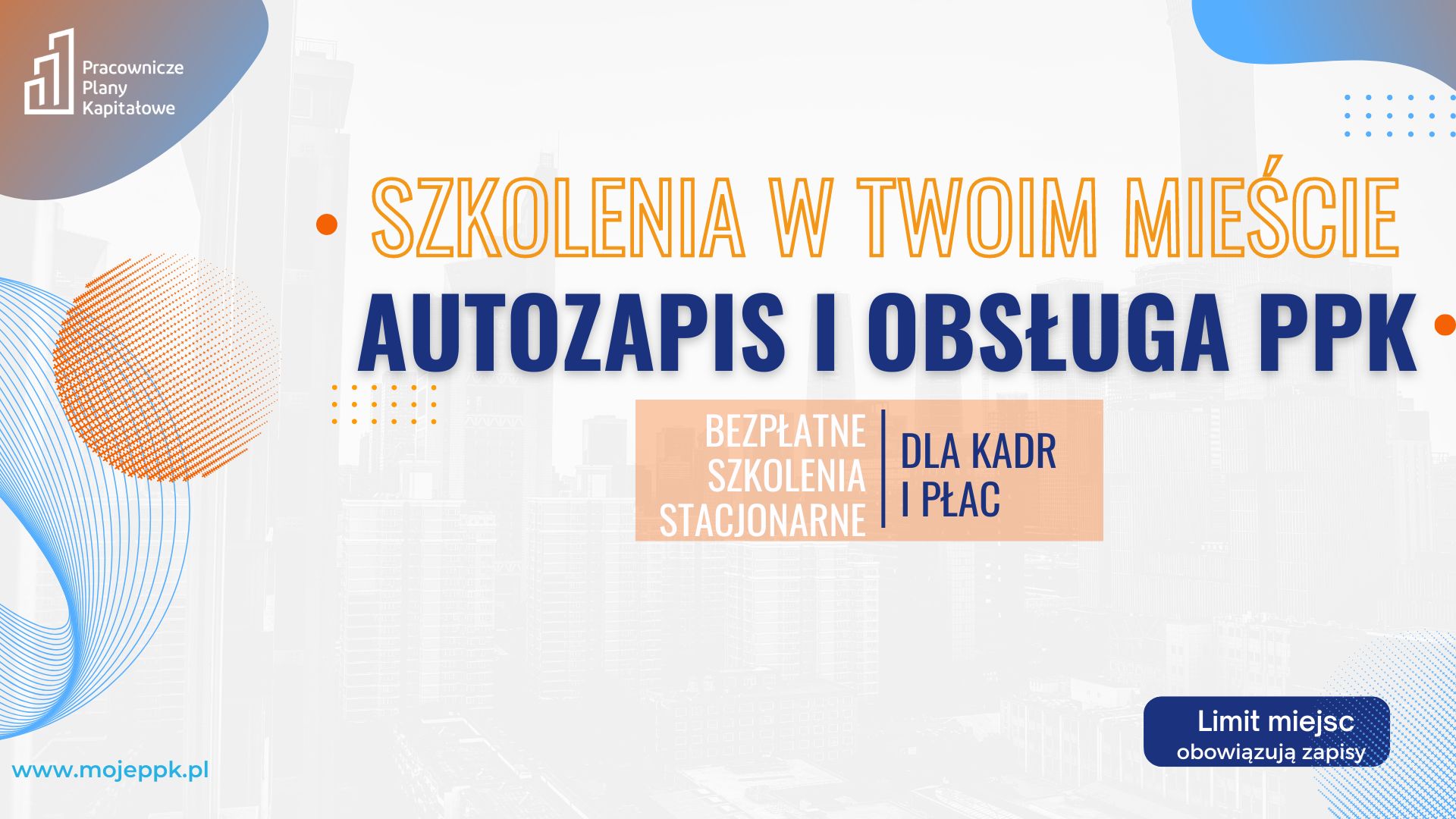 “Autozapis i obsługa PPK” – znajdź szkolenie w swoim mieście